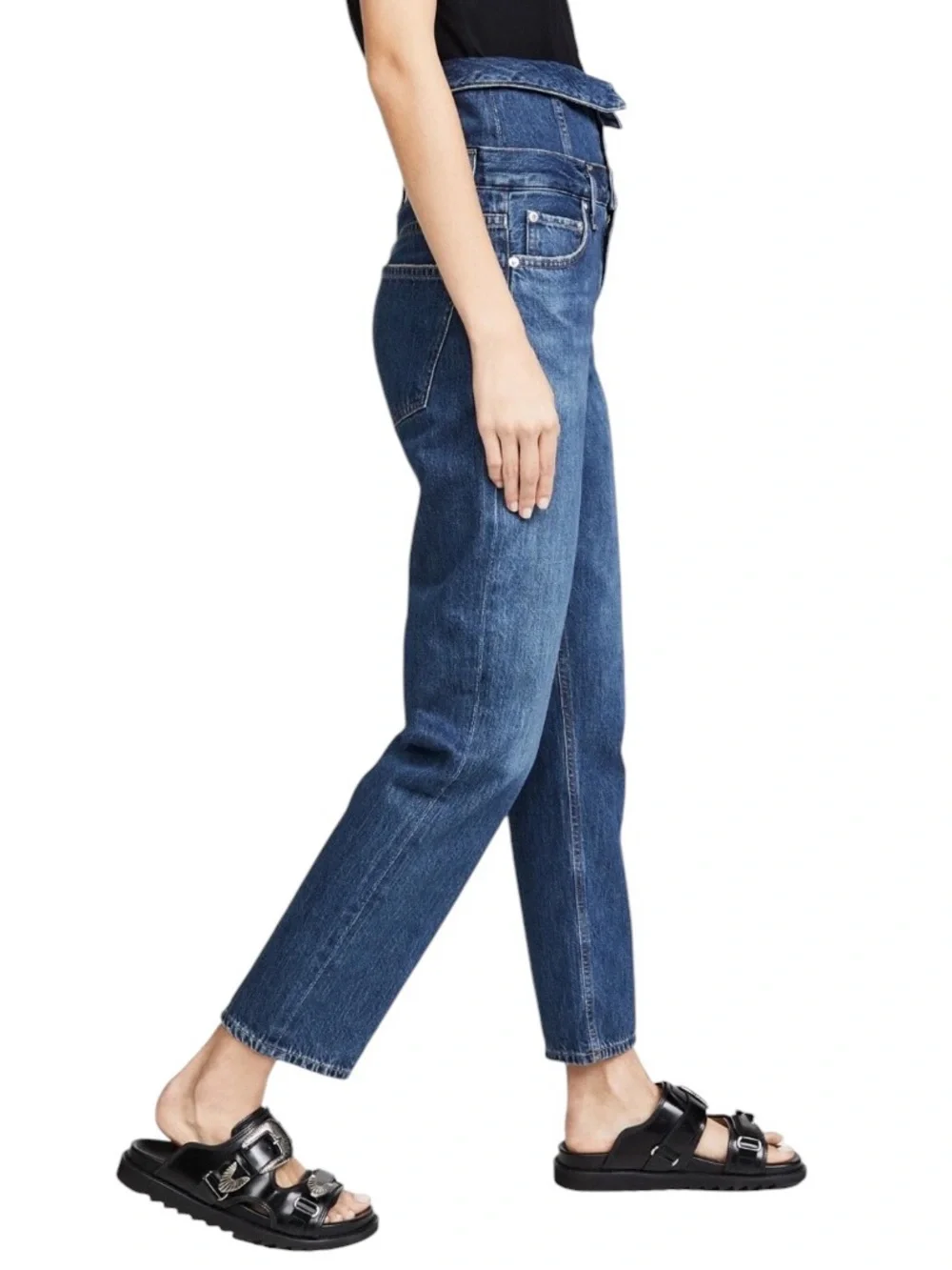 Agolde Vanna Corset jeans dark denim high waist size 27 excellent condition - Picture 2 of 14